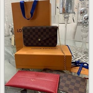 Authentic Louis Vuitton Pochette Felicie Damier